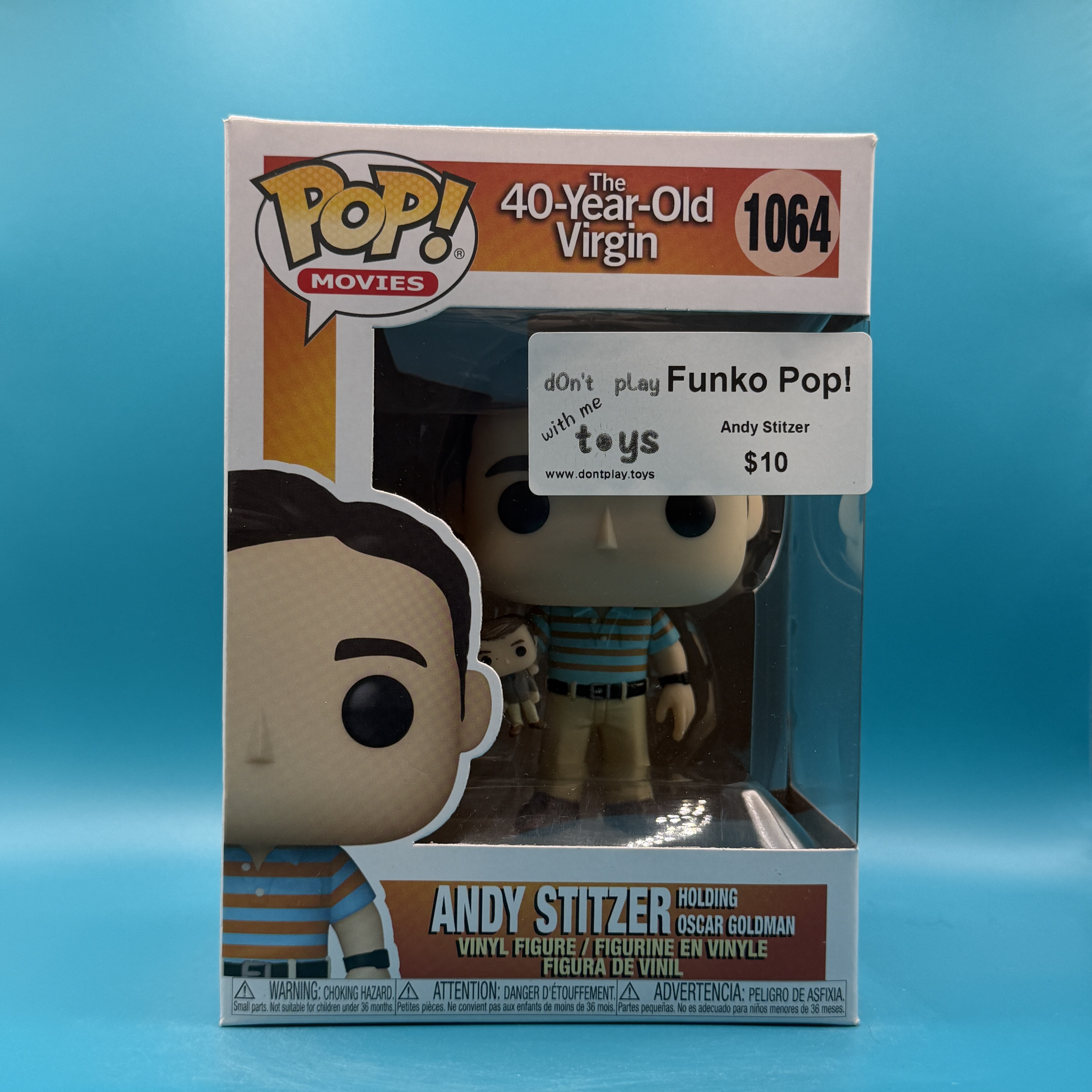 Andy Stitzer holding Oscar Goldman